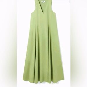 COS Light Green V-Neck Sleeveless Maxi Dress
